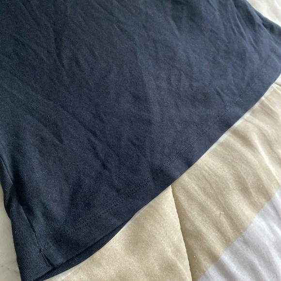 Scoop neck Black loose Long-Sleeve T-Shirt - Picture 14 of 17